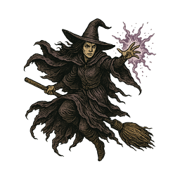 Ravenna, the Witch — gothic woodcut hero art