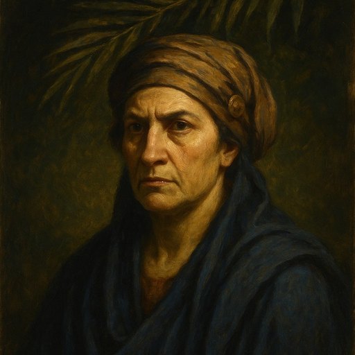 Deborah, painted in oils and lit from one side.