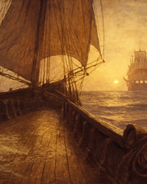 The Salted King — a pirate sloop meeting a galleon at moonrise, painted cover
